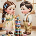 Maia și Nilo se ceartă - Maia und Nilo streiten sich